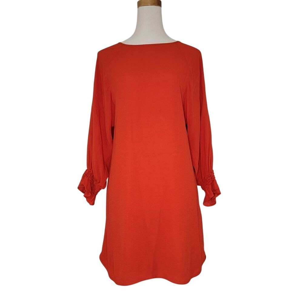 maje Tunic Dress‎ Women's Size 1 Orange Realiste Crepe Shift Tunic